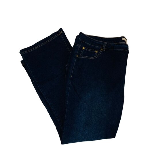 Woman Within Curvy Jeans Plus Size 22W Dark Wash Stretch Comfort Denim Everyday - Picture 10 of 13